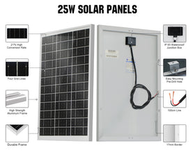 Eco-Worthy solar panel aluminum frame provides rugged outdoor durability.