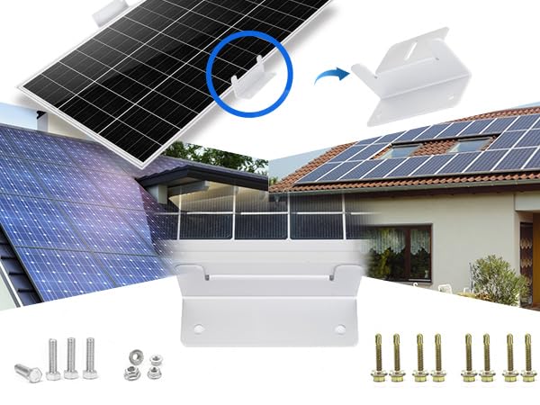 Eco-Worthy uneven-surface mounts raise panels 20 mm for better drainage.