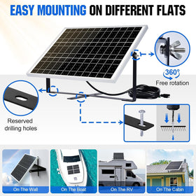 Eco-Worthy waterproof mono panel under bright sunlight outdoors
