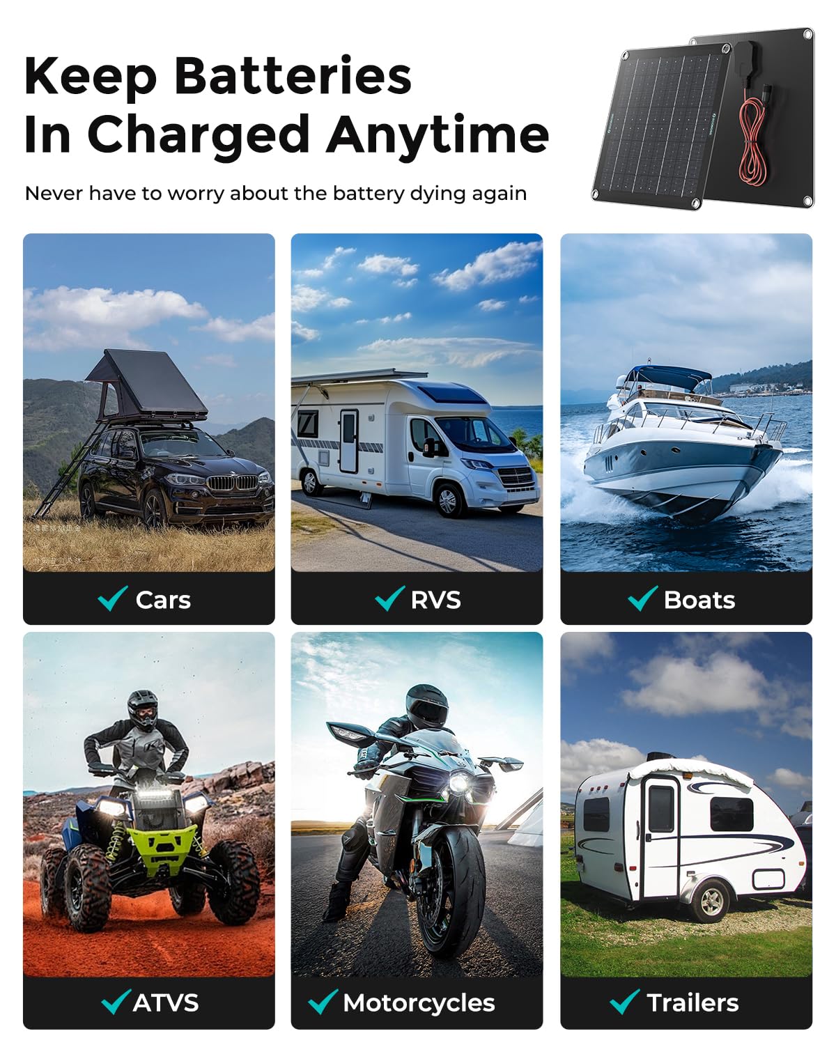 ECOBOSS suitable for car, truck, boat, RV battery storage