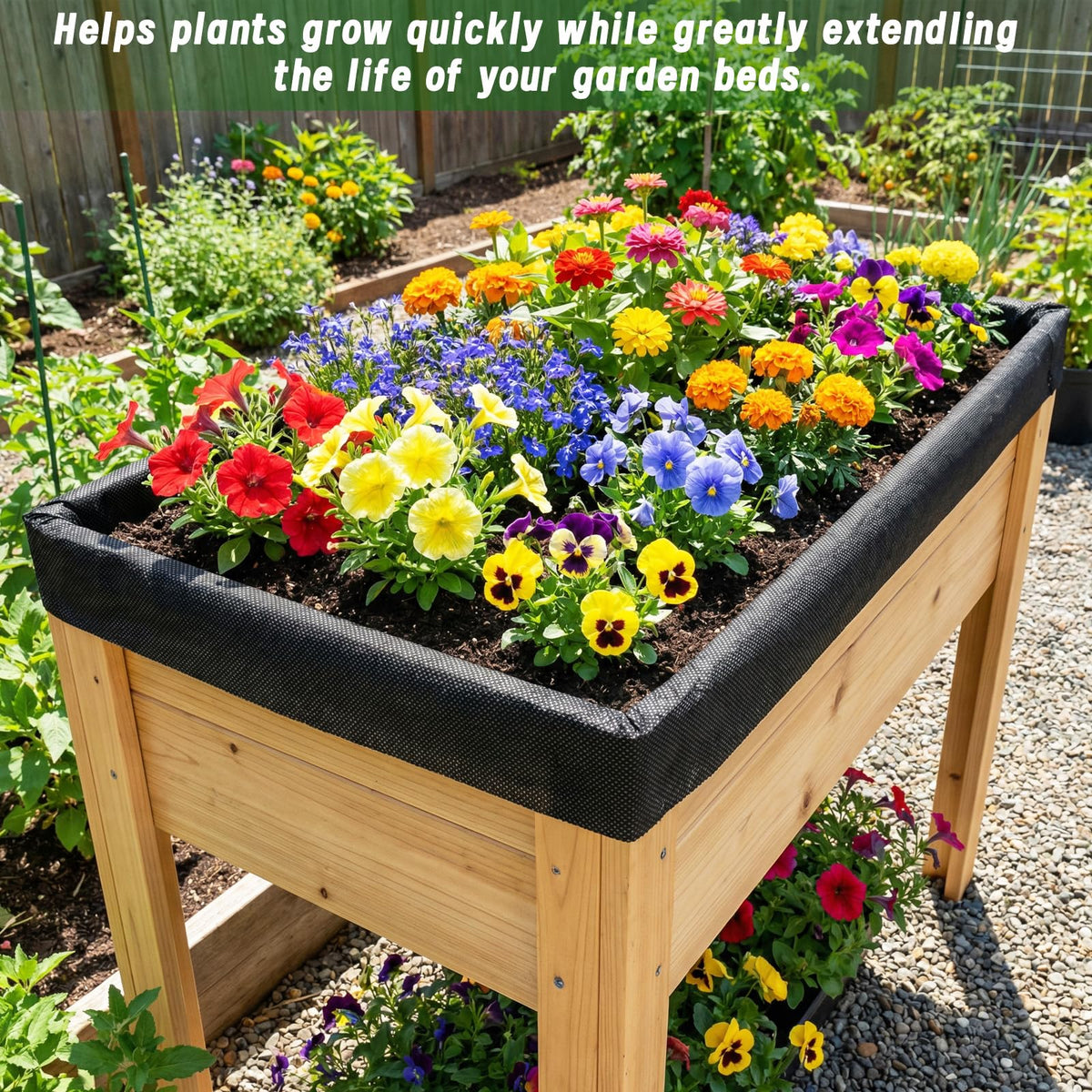 EcoBrisa multi-use liner — suitable for raised beds, pots, and hanging baskets