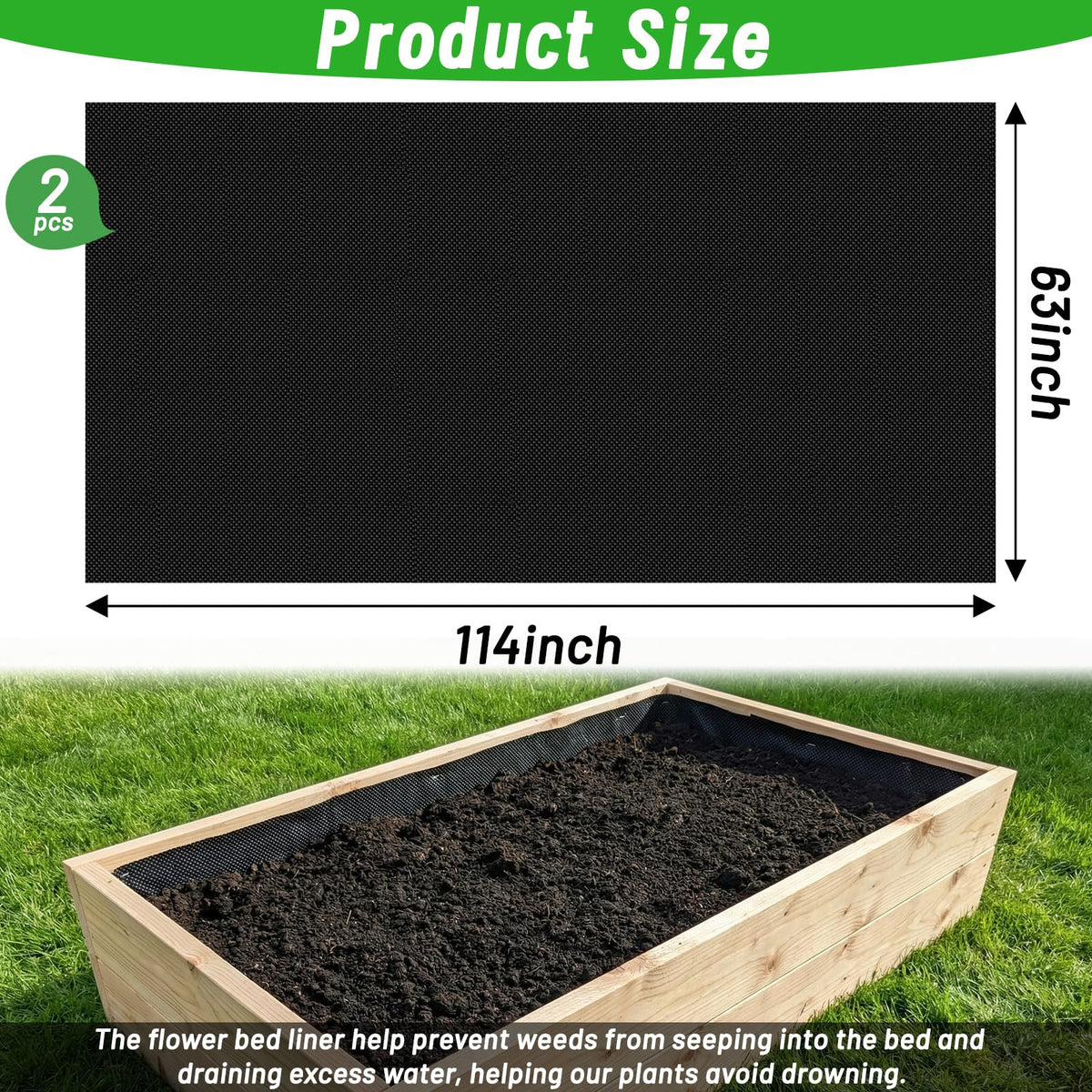 EcoBrisa nonwoven fabric closeup shows breathable barrier and weed suppression.