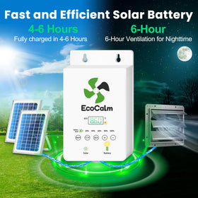 ecoCalm bifacial 30W solar panels capturing sun for efficient charging