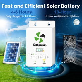 ecoCalm solar panel bifacial front view powering ventilation.