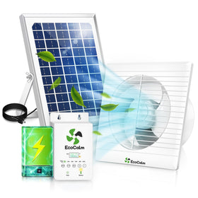 ecoCalm solar-powered fan battery pack, day-to-night airflow for coops and sheds