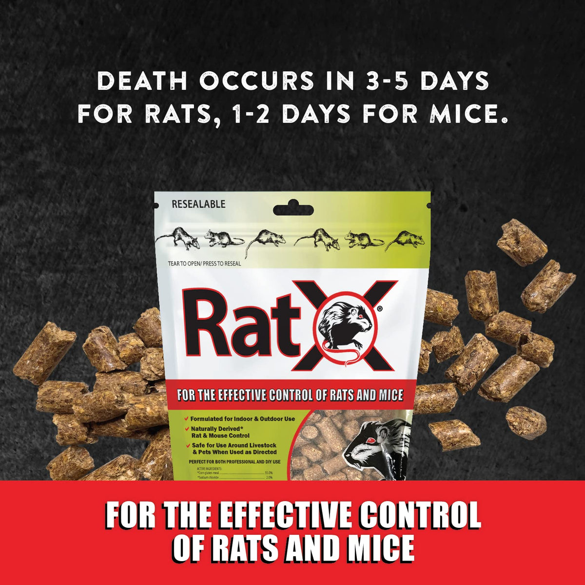 Indoor use with EcoClear RatX pellets protecting kitchens and attics.