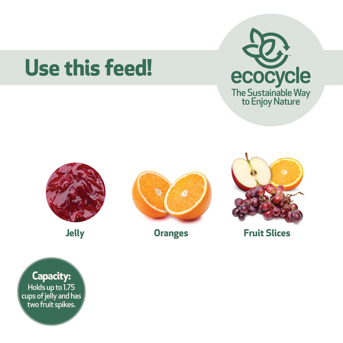 EcoCycle Citrus Sampler durable outdoor use with rot-resistant plastic.