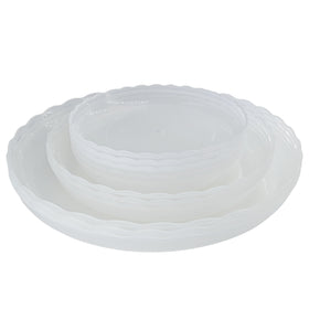 ECOESPTI clear plant saucer 6in catches drainage to protect floors.