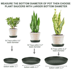 ECOESPTI 8-inch plant saucer: sturdy catch for medium pots and spills