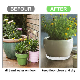 ECOESPTI plant saucer 8-inch provides a reliable drip tray for pots indoors