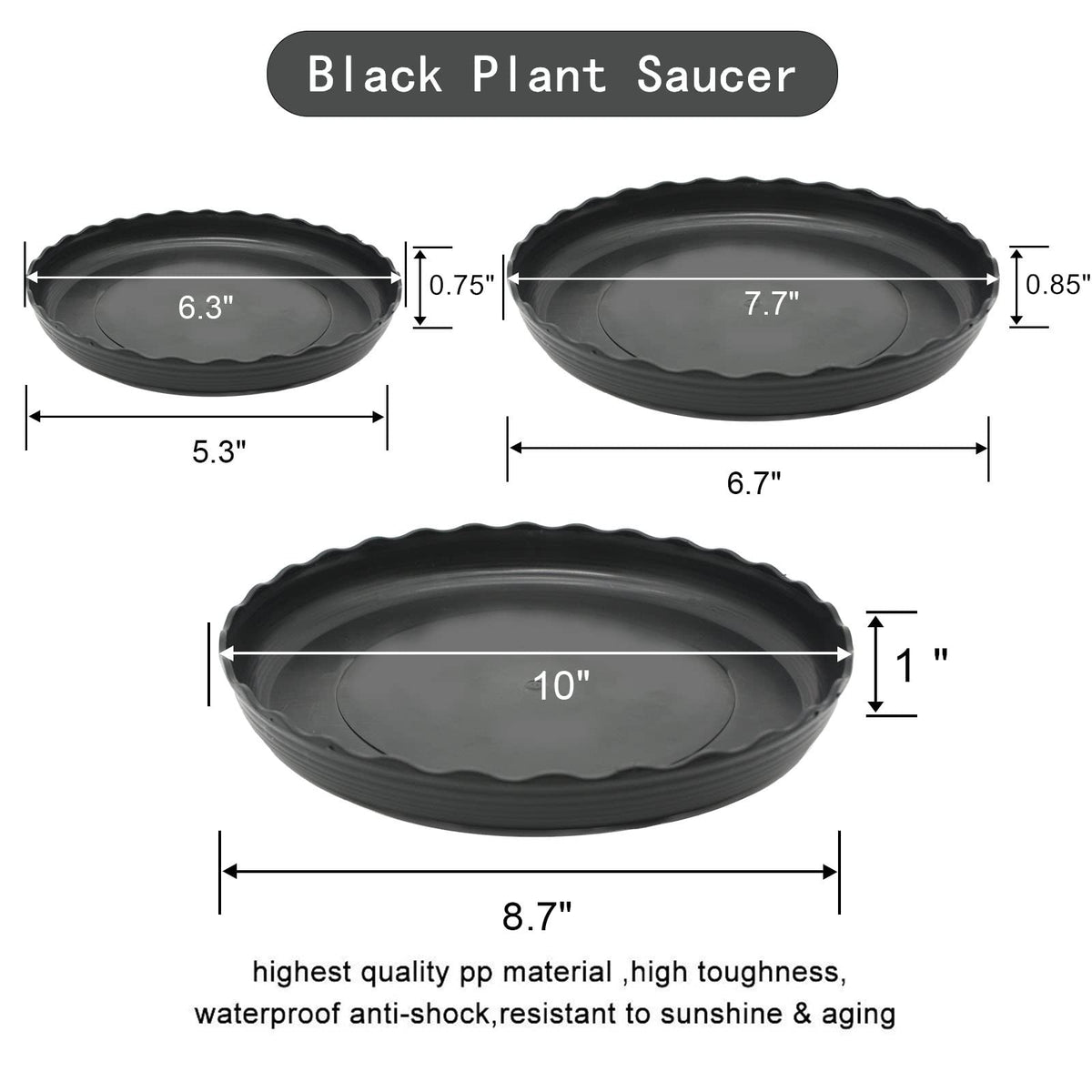 ECOESPTI indoor outdoor use saucer: ideal for homes and balconies