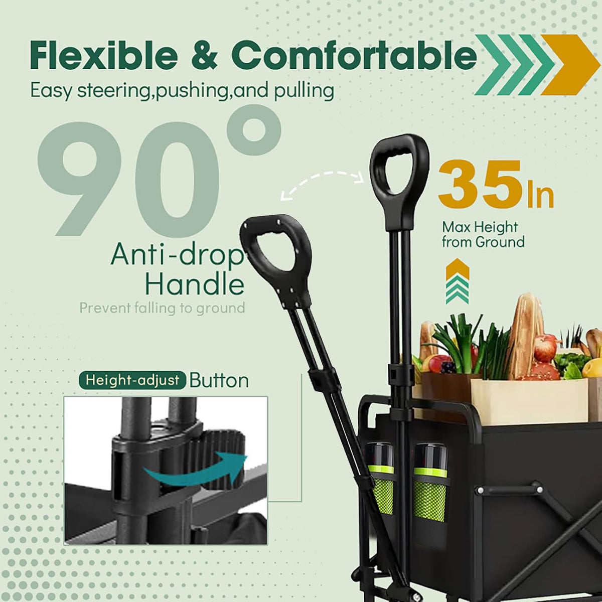 Ecogou wagon with 140L storage ideal for camping gear.
