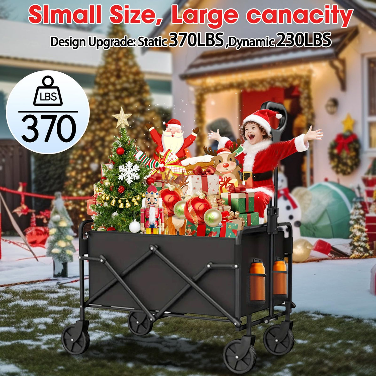 Ecogou 360-degree wheels glide smoothly over sand and grass.
