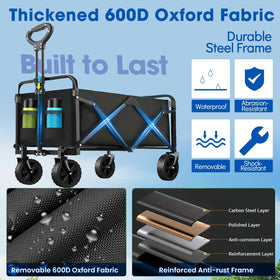 Ecogou Wagon 360° rotating wheels enable smooth maneuvering.