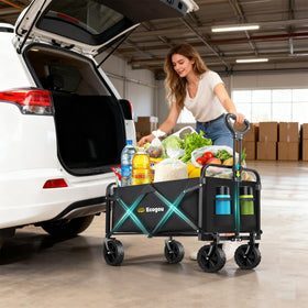 Ecogou Wagon extended handle for comfortable pulling in any setting.