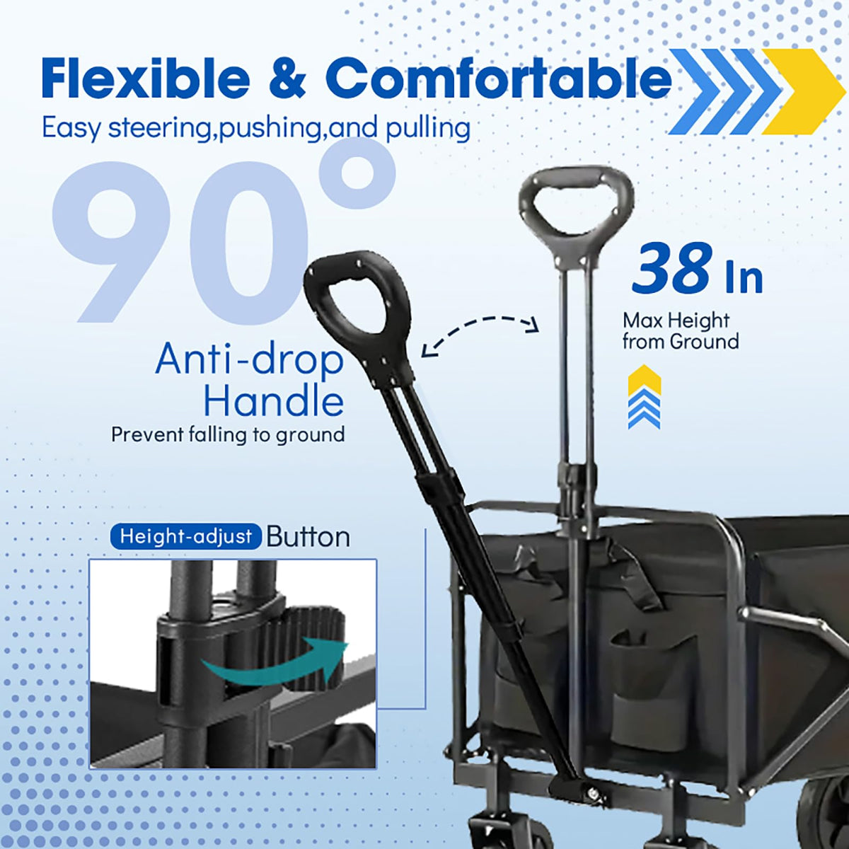 Ecogou Wagon waterproof oxford fabric keeps contents dry.