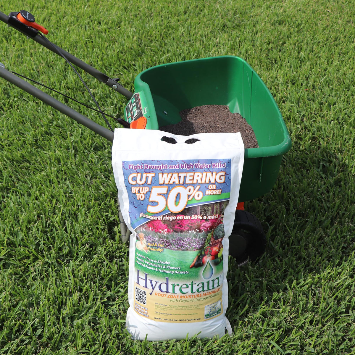 Ecologel Hydretain drought-protection emphasizes reduced irrigation during dry spells.