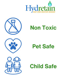Ecologel Hydretain safety communicates pet and child-safe moisture supplement.