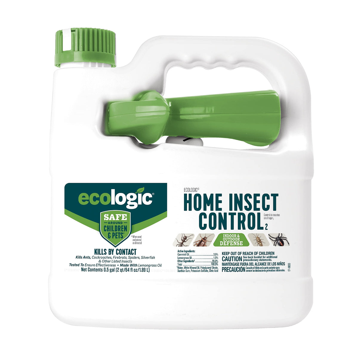 EcoLogic Home Insect Control bottle pour for indoor pest care.