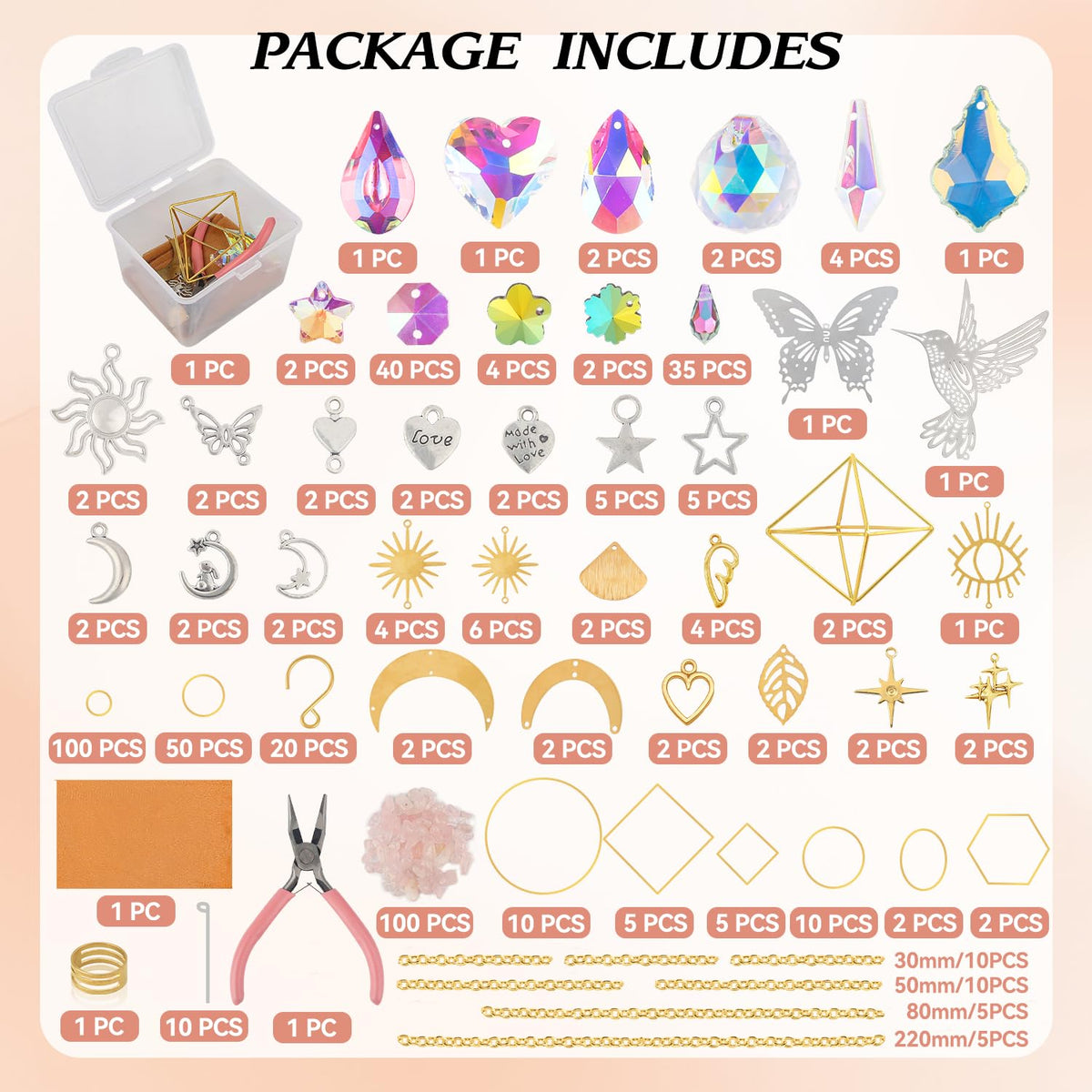 Ecoofor suncatcher crystal parts for shimmering window pieces