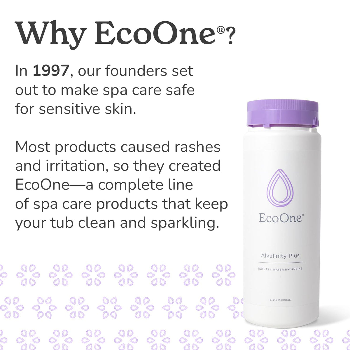 EcoOne Alkalinity Plus spa water clear highlight cloudiness reduction