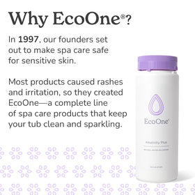 EcoOne Alkalinity Plus spa water clear highlight cloudiness reduction