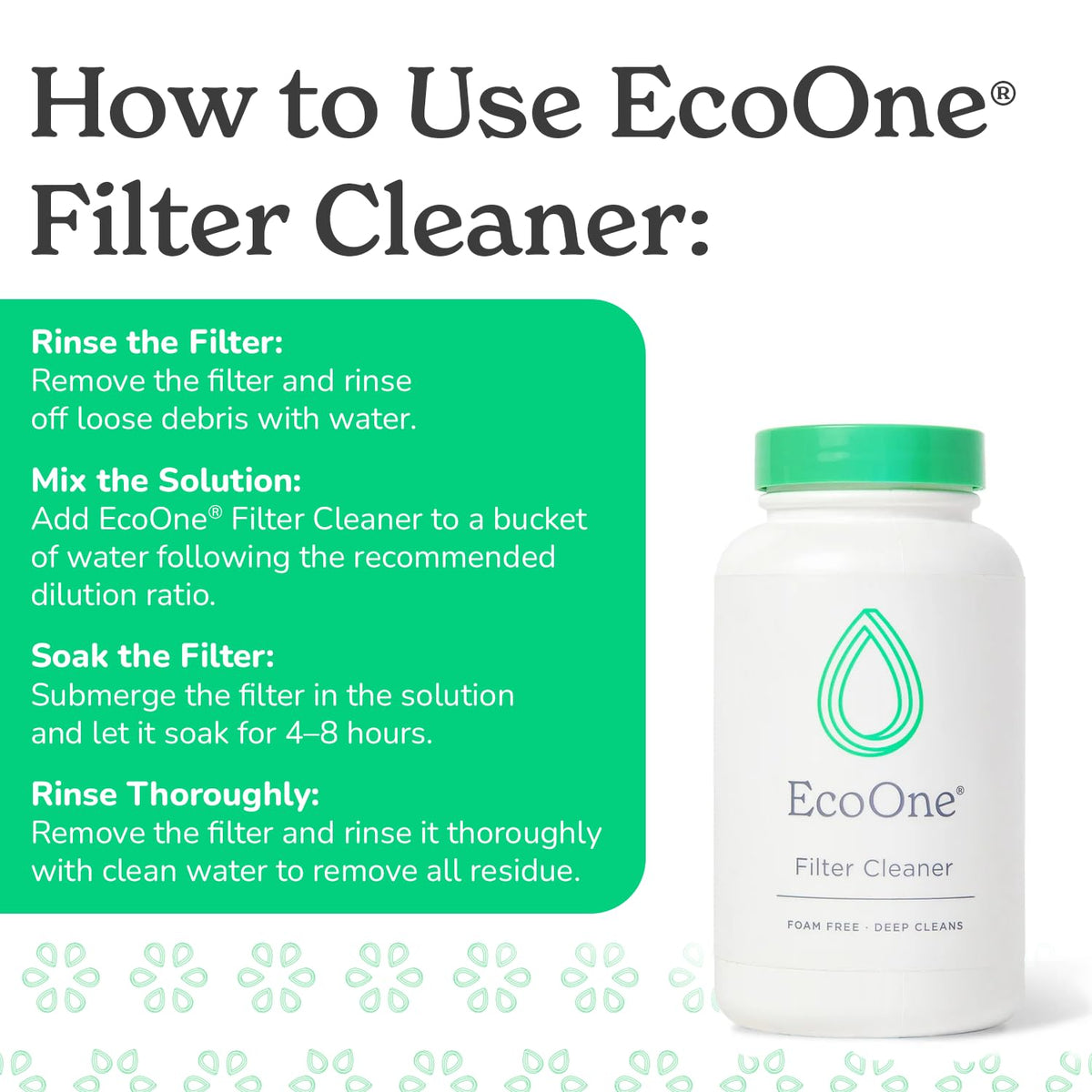 EcoOne Filter Cleaner disassembled filter reveals clean, fiber-filled channels