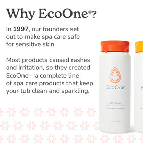 Cloudy spa water improving after EcoOne pH Minus treatment