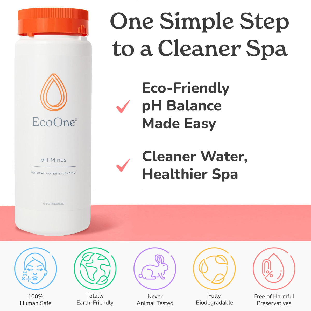 Dissolving EcoOne pH Minus in water before spa application
