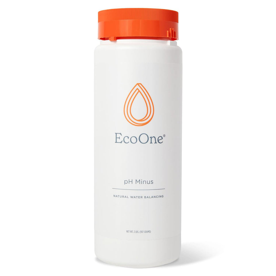 EcoOne pH Minus bottle pours into pool water to balance pH