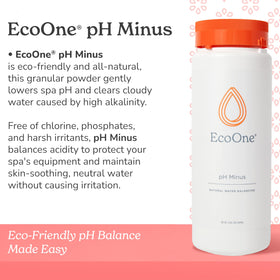 Close-up of EcoOne pH Minus powder in jar for gentle alkalinity adjustment