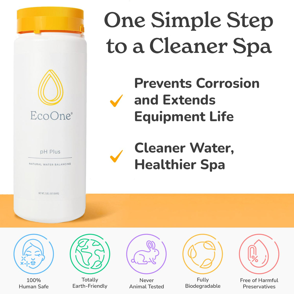 EcoOne pH Plus balanced spa water after treatment