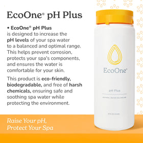 EcoOne pH Plus powder dissolving in water before spa application