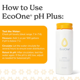 EcoOne pH Plus spa water test demonstrates pH balancing readiness