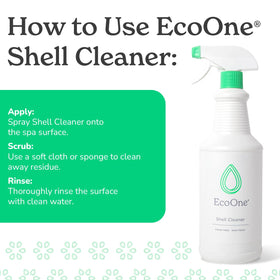 EcoOne Shell Cleaner foam-free spray leaves no foam or residue on surfaces.