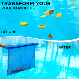 EcoNour skimmer net with quick-attach buttons for fast changes