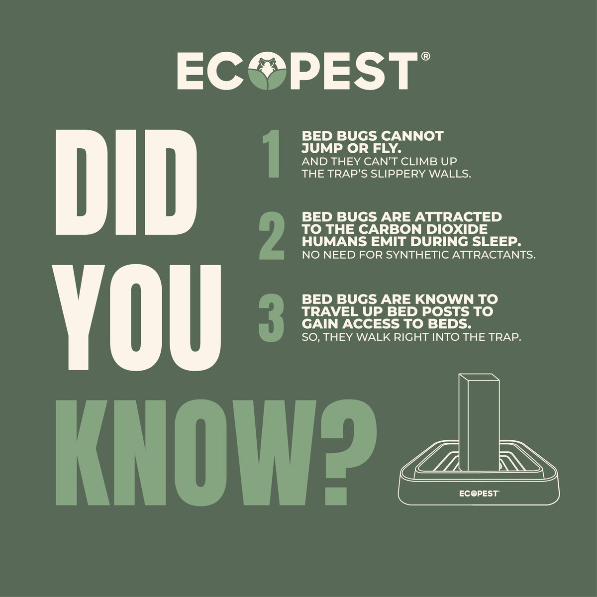 ECOPEST Bed Bug Blocker XL under bed setup around posts