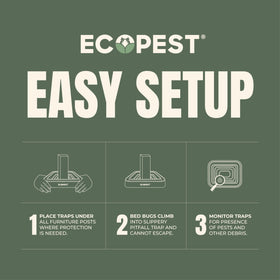 ECOPEST Bed Bug Blocker XL wide traps fit large bed posts and furniture