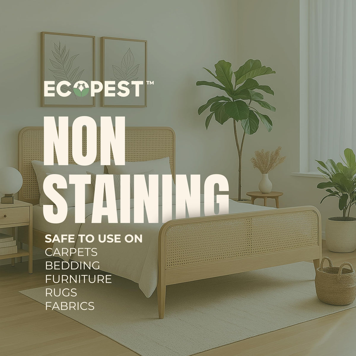 EcoPest Bed Bug Spray on baseboards for edge protection