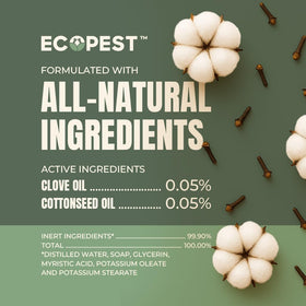 EcoPest Bed Bug Spray at headboard corners to disrupt hiding spots