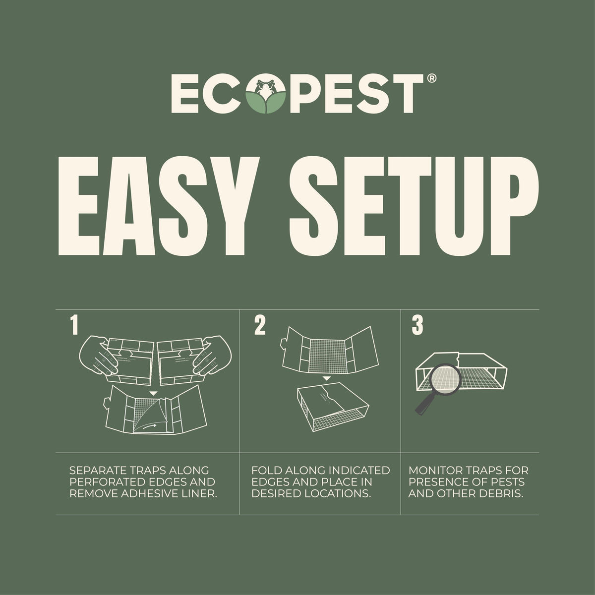 ECOPEST natural scented attractant bottle highlights ingredients drawing pests.