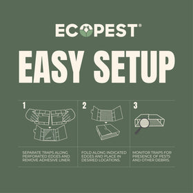 ECOPEST natural scented attractant bottle highlights ingredients drawing pests.