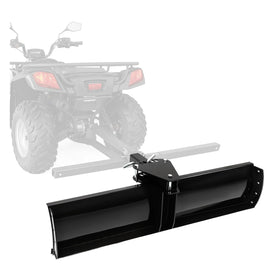 ECOTRIC 48-inch scrape blade mounted on ATV for efficient grading and leveling