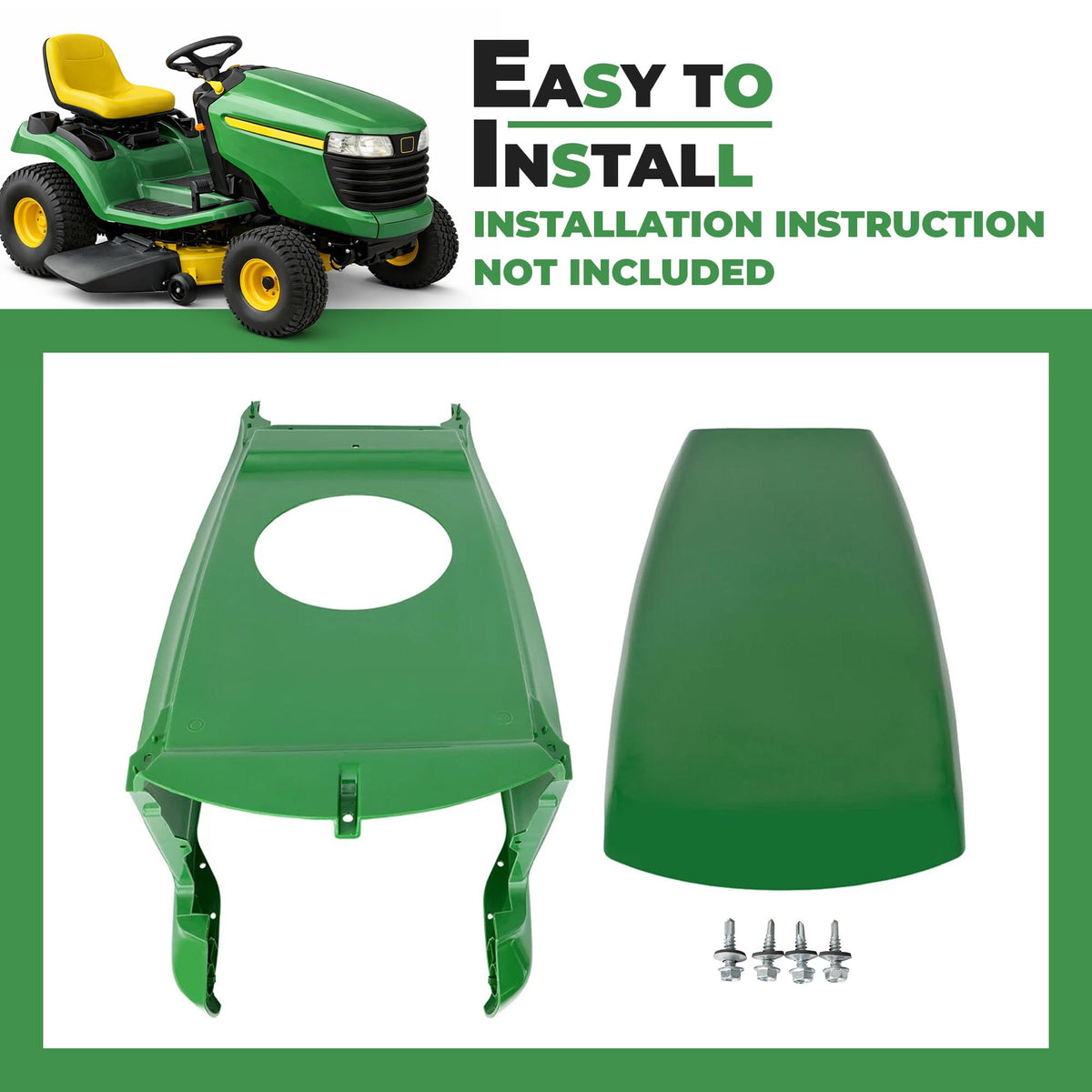 ECOTRIC hood packaging highlights components and ready-to-assemble parts.