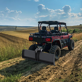 ECOTRIC blade used for land leveling and road smoothing on outdoor terrain