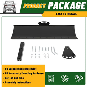 ECOTRIC rear tow grading blade aiding land leveling and road smoothing