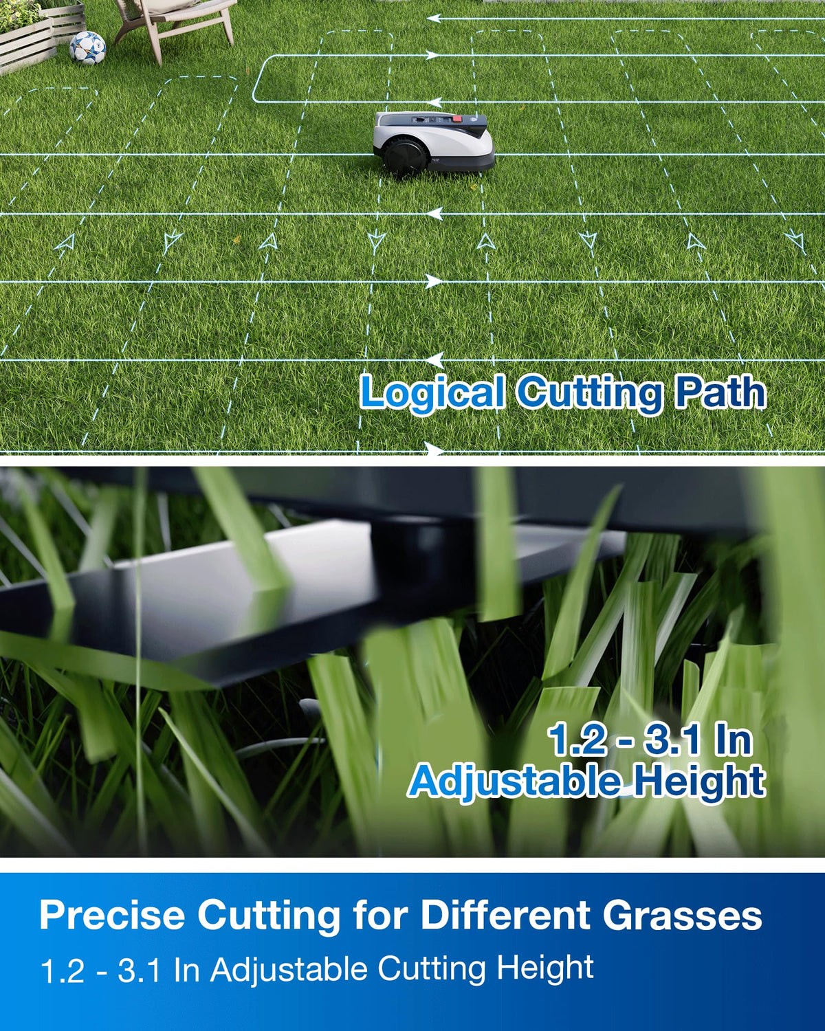 ECOVACS GOAT O1000 RTK boundary-free mapping reduces setup time.