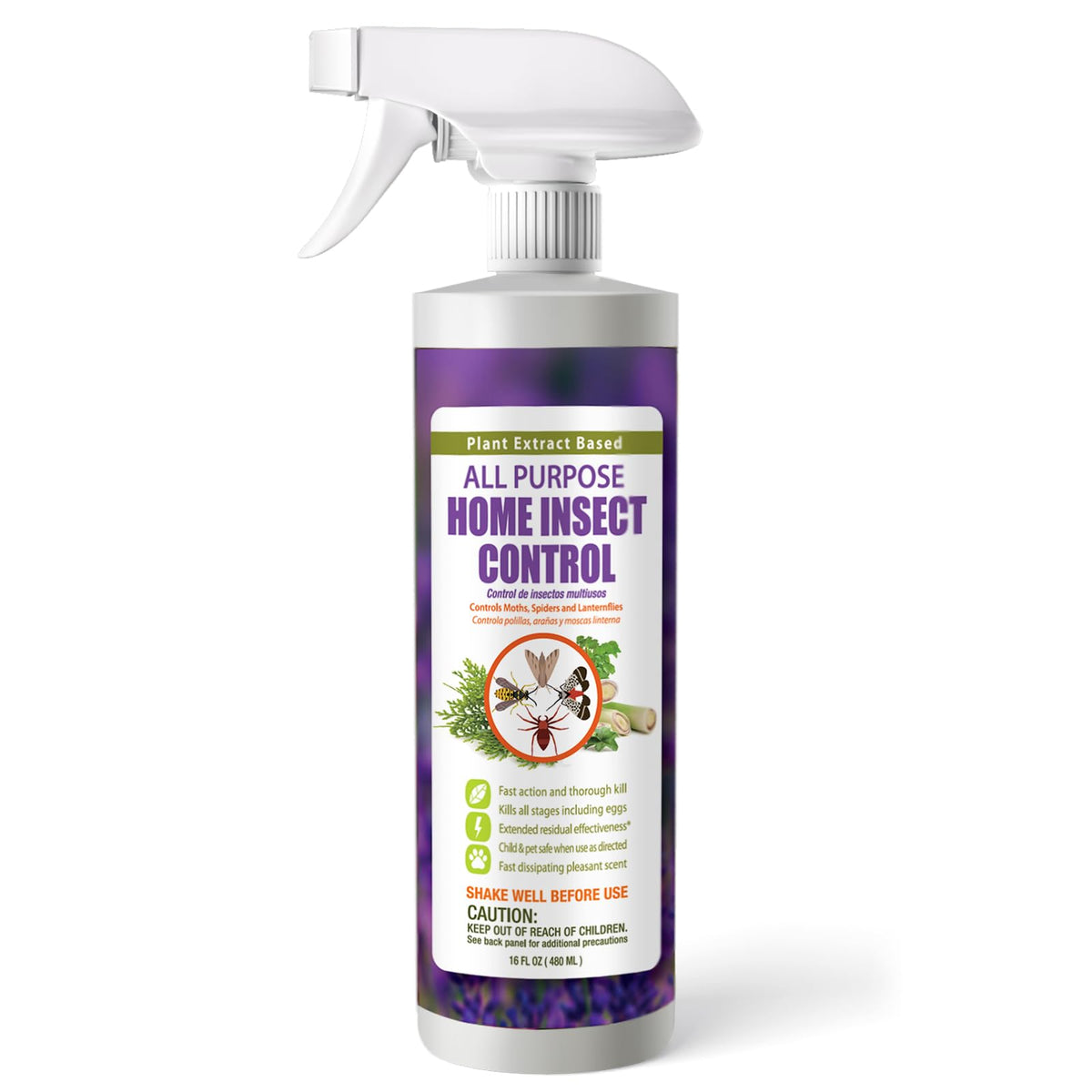 EcoVenger bottle front showing plant-based pest protection for homes