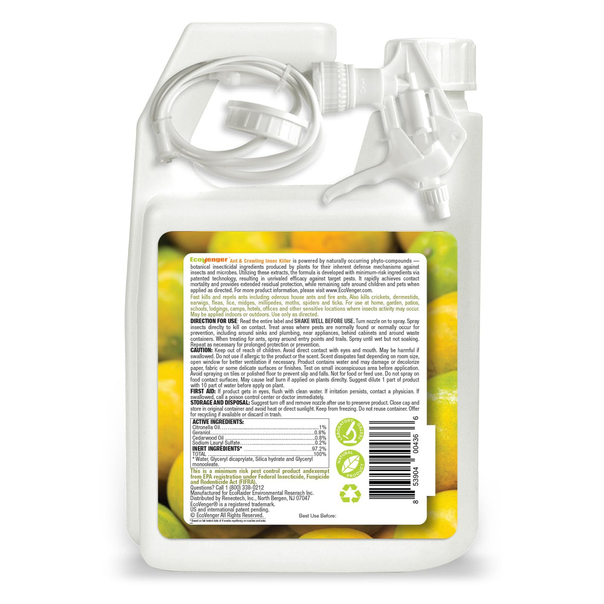 EcoVenger spray application for indoor and outdoor pest protection