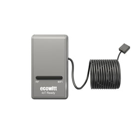 ECOWITT GW1200 gateway front view with built‑in sensors for indoor data